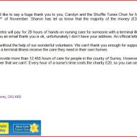 Letter from Marie Curie- well done everybody!